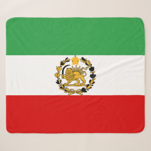 Persischer Löwe und Sonnenflagge Krone Iranisch Pa Sherpadecke