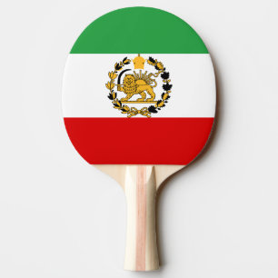 Persischer Löwe und Sonnenflagge Krone Pahlavi-Mon Tischtennis Schläger