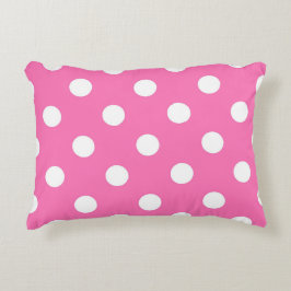 Persischer Rosa und Weiße Polka-Dot-Kissen Dekokissen