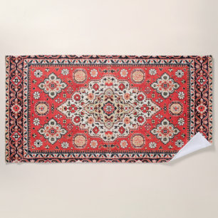 Persischer Rug Print aus dem 17. Jahrhundert Strandtuch