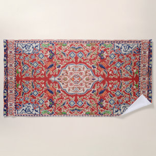 Persischer Rug Print aus dem 17. Jahrhundert Strandtuch