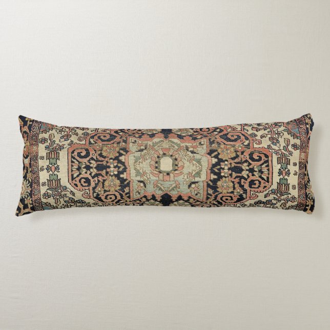 Persischer Sarouk Peach Pink Beige  Seitenschläferkissen (Vorderseite)