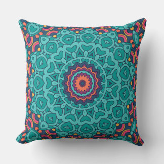 Persischer Stil in Blau und Rosa, nahtlos Kissen