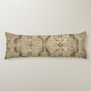 Persischer Teppichboden Braun Beige Kissen