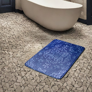 Persischer Teppichboden in blau Badematte
