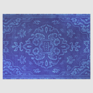 Persischer    Teppichboden in Blau Seidenpapier