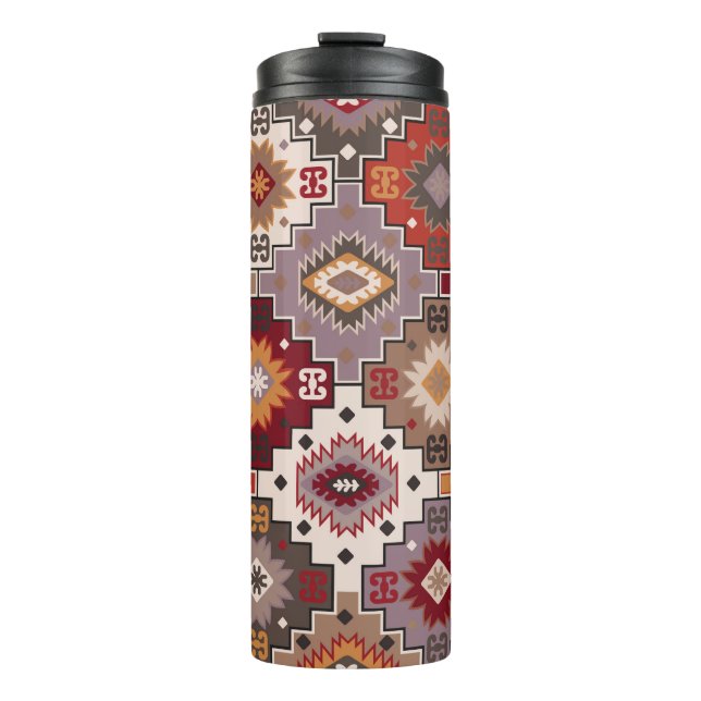 Persischer Teppichboden originelles Design, Stamme Thermosbecher (Vorderseite)