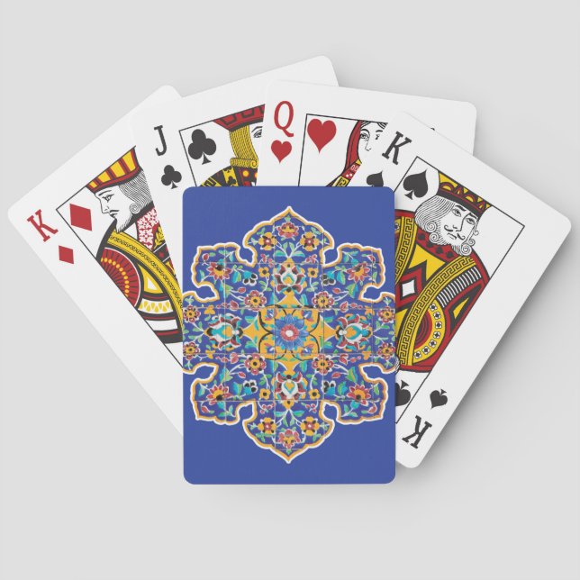 Persischer Türkis Spielkarten (Rückseite)