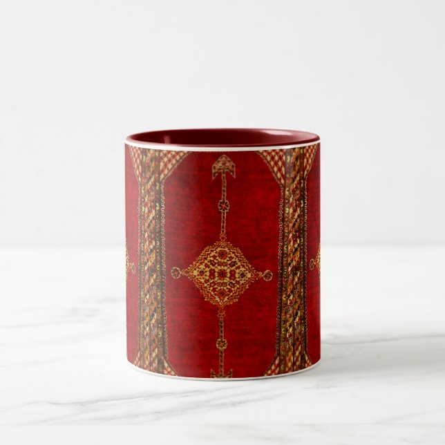 Persisches Antiquitätenmuster Zweifarbige Tasse (Mittel)