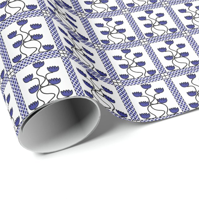 Persisches asiatisches Muster für geometrische For Geschenkpapier (Rolleneckpunkt)