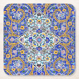 Persisches aufwändiges Kachelmaul Rechteckiger Pappuntersetzer