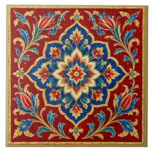 Persisches florales Medaillon-Mural Fliese