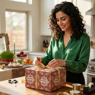 Persisches Neujahrs-Nowruz-Dinnerparty-Events Gesc Geschenkpapier