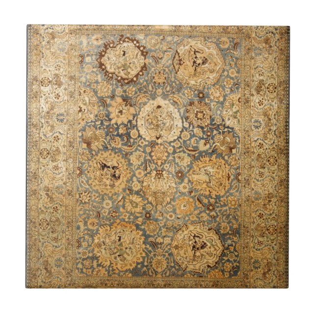 PERSISCHES VINTAGE-BLUMENMUSTER FLIESE (Vorderseite)