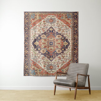 PERSISCHES VINTAGE-ORIENTDESIGN WANDTEPPICH