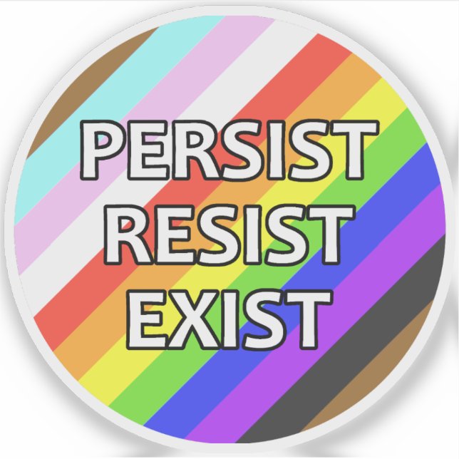 Persist/Resist/Bestehende Vinyl-Aufkleber Aufkleber (Vorderseite)