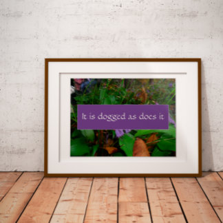 Persistance sagesse dire affiche photo