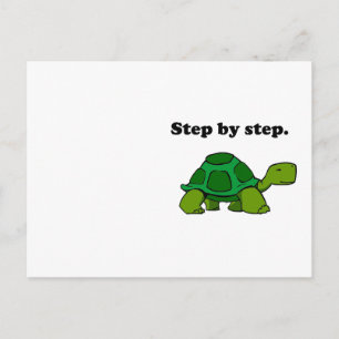 Persistent Winning Tortoise Turtle Step by Step Postkarte