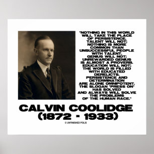 Persistenz-Entschlossenheit Omnipotente Coolidge Poster