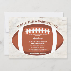 Persoanal Moderne Touchdown Football Baby Dusche Einladung