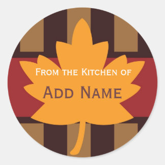 Persoanalized Herbst "aus der Küche" Aufkleber