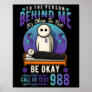 Person Behind Me Suizidprävention Awareness Hotel Poster