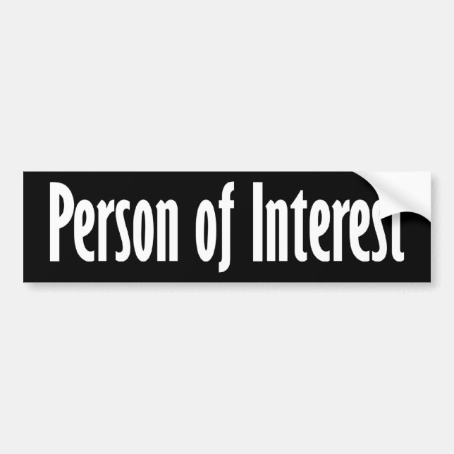 Person des Interesses - lustiges Material Autoaufkleber (Vorne)