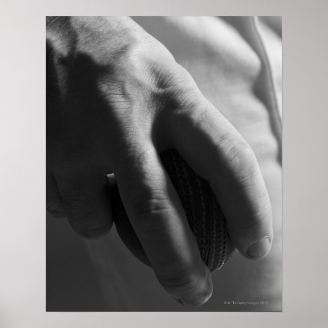 Person, die Baseball hält Poster (Vorne)