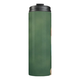 Person, die Eis Pop hält Thermosbecher
