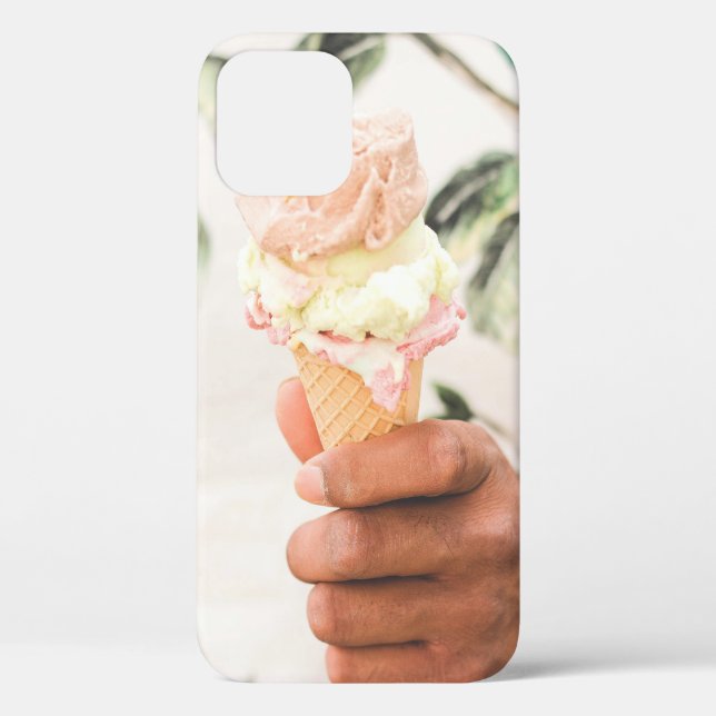 Person, die Eistüte mit drei Geschmacksrichtungen  Case-Mate iPhone Hülle (Rückseite)