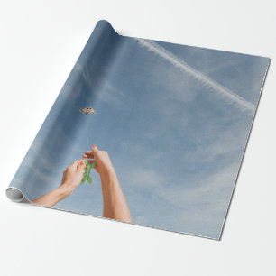 Person, die morgens Drachen fliegt Geschenkpapier