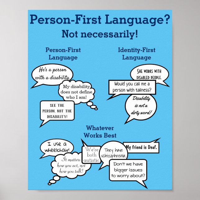 Person erste Identität Kommentare Drucken Poster (Vorne)