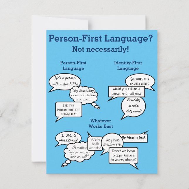Person First Identity Erste Kommentare (Vorderseite)