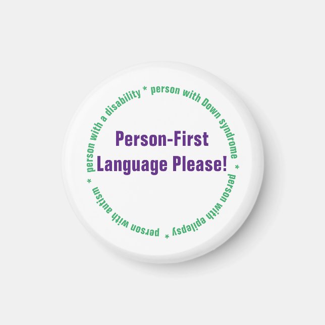 Person First Language Magnet (Vorne)