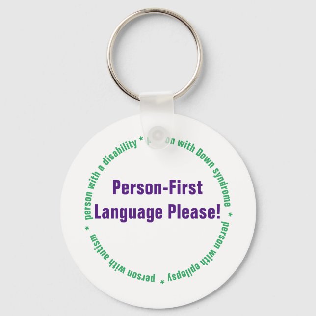 Person First Language Schlüsselanhänger (Vorderseite)