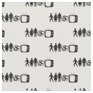 PERSON FRAMAN KAMERA TV-Muster Stoff
