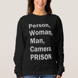 Person Frau Mann Kamera Gefängnis Sweatshirt