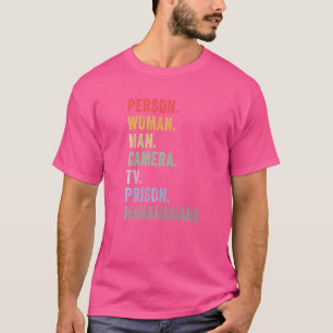 Person Frau Mann Kamera TV Gefängnis Hahaha 2 T-Shirt