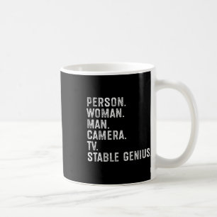 Person Frau Mann Kamera Tv Stabil Genial Lustig Am Kaffeetasse