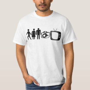 Person Frau Mann Kamera TV T-Shirt
