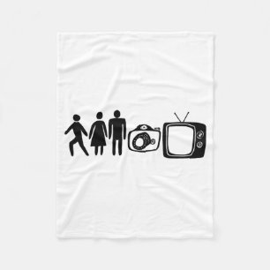 Person Frau Mann Kamera Tv T-Shirt  Fleecedecke