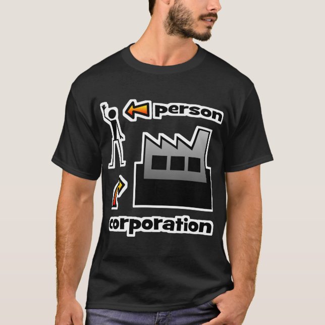 Person gegen Gesellschafts-T-Shirts T-Shirt (Vorderseite)