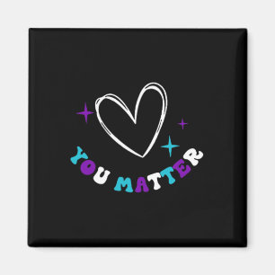 Person hinter Suizidprävention Depression Awaren Magnet