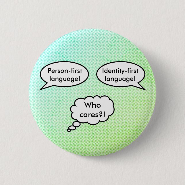Person Identity Sprechblasen Button (Vorderseite)