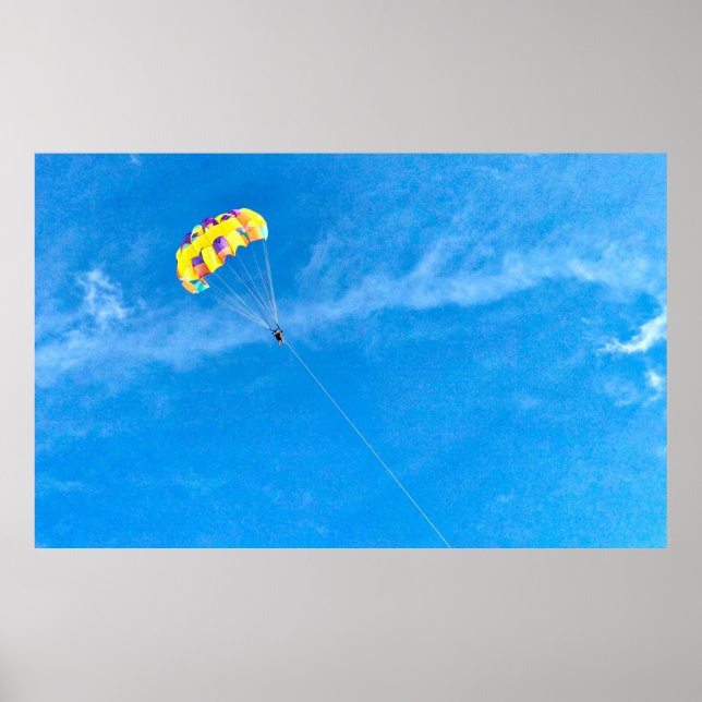 Person paragliding outdoors poster (Vorne)