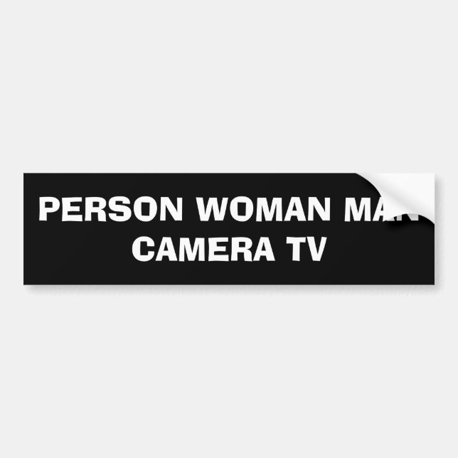 Person Woman Man Camera TV Funny Trump Autoaufkleber (Vorne)