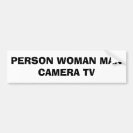 Person Woman Man Camera TV Funny Trump Autoaufkleber
