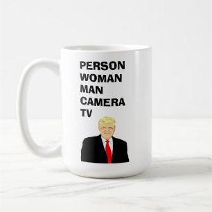 Person Woman Man Camera TV Funny Trump Kaffeetasse