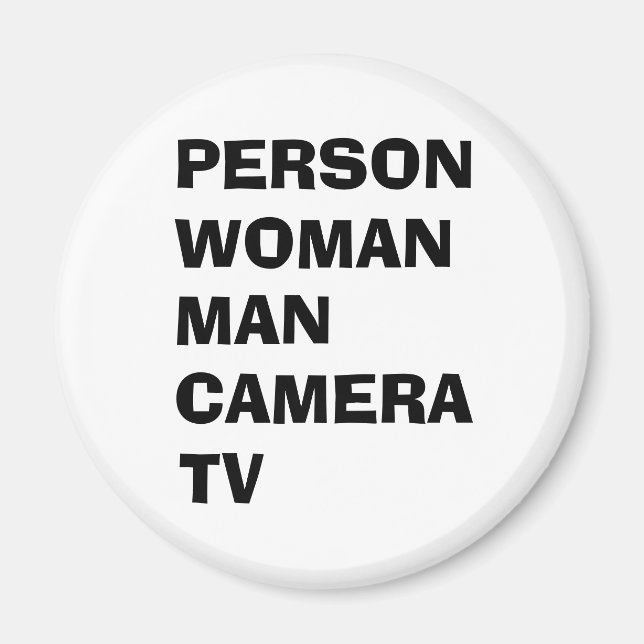 Person Woman Man Camera TV Funny Trump Magnet (Vorne)