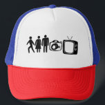 Person Woman Man Camera TV Truckerkappe<br><div class="desc">Karo diesen lustigen Hut aus. Besuchen Sie unbedingt meinen Shop für weitere Designs!</div>